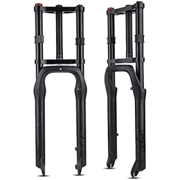 LVEON Mountain Bike Fork Bike Suspension Fork 26inch 4.0 Tire for Mountain Bike Air Double Shoulder Snow Beach Shock Absorber Bicycle Front Fork