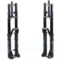 zmigrapddn Spares Bike Suspension Fork, Air Fork Compatible with Mountain Bike Suspension, 27.5 29 Inch MTB Front Fork Straight Tube Ultralight Aluminum Alloy Travel 170mm, Black-27.5in ( Color : Black , Size : 29" )