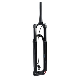 Weikeya Spares Bike Suspension Fork, High Strength Slow Down Impact Mountain Bike Front Fork Aluminum Alloy 140 Stroke Sturdy Stiffness Good Locking Control for Replacement