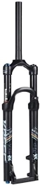 MGE Spares Bike Suspension Forks, 26 1-1 / 8'' Lightweight MTB Bike Mountain Magnesium Alloy Gas Fork Shoulder Remote Control 100mm (Color : A, Size : 29 inch)