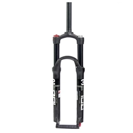 SJHFG Spares Bike Suspension Forks, Agnesium Alloy Double Chamber Air Pressure Shock Absorber Fork Suspension Mountain Bike Bicycle (Color : Black, Size : 26in)
