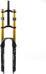 Huolirong Spares Bike suspension forks bike fork Bicycle Fork Mountain Bike Suspension Fork Mtb 26 / 27.5 / 29 Inch, Travel 130Mm Double Shoulder Downhill Rappelling Shock Absorber (Color : 27 Inch)