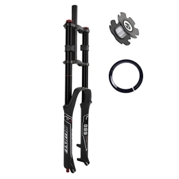 WAMBAS Mountain Bike Fork Bike Suspension Forks Bike Suspension Forks 26 27.5 29 Inch MTB Disc Brake Quick Release Travel 135mm Air DH Downhill Straight Tube Taper Tube Ultralight Bicycle Front Shock Absorber Double Shoulder R