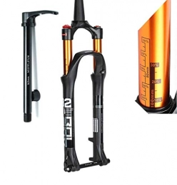 BIKERISK Spares BIKERISK MTB Air Bicycle Fork Bike Suspension Fork 26 / 27.5 / 29 Inch Cone 1-1 / 2" Thru Axle 15mm Disc Brake Stroke 120mm, HL, 29