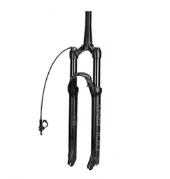 BIKERISK Mountain Bike Fork BIKERISK Tapered Fork MTB Bicycle Air Fat Fork 26 / 27.5 / 29 inch Mountain Bike Suspension Fork 9mm Axle Bicycle Forks Smart Lock Out Damping Adjust 100mm Travel Remote Lock Out Cycling Fork, Black, 26