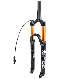 Bktmen Mountain Bike Fork Bktmen Mountain Bike Fork Rebound Adjustment Tapered and Straight Manual / Remote Lockout Magnesium Alloy Front Fork (Color : Tapered Remote, Size : 29 inches)