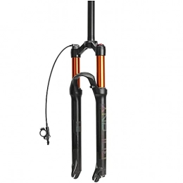 Bktmen Mountain Bike Fork Bktmen Mountain Bike Front Fork Damping Rebound Adjustment Lock ABS Travel 120mm QR 9mm Air Pressure Front Fork (Color : Straight Remote, Size : 29 inches)