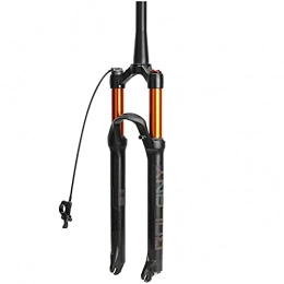 Bktmen Mountain Bike Fork Bktmen Mountain Bike Front Forks Straight / Tapered Tube Rebound Adjustment Air Suspension Front Fork Manual / Remote Lockout (Color : Tapered Remote, Size : 26 inches)