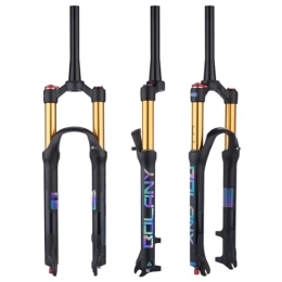 BOLANY Mountain Bike Fork BOLANY 26 / 27.5 / 29 MTB Bike Air Suspension Fork Shock Absorber Rebound Adjustment 1 1 / 8 Straight Tube QR 9mm Travel 100mm Manual / Remote Locking Fit Mountain / Road Bike