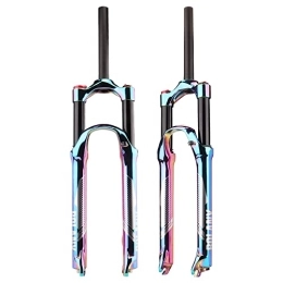 BOLANY Mountain Bike Fork BOLANY 27.5 / 29 inch 120mm Rainbow Supension Air Fork Aluminum Alloy Straight Steerer Vacuum Plated Colorful MTB Bike Front Fork (29 inch)