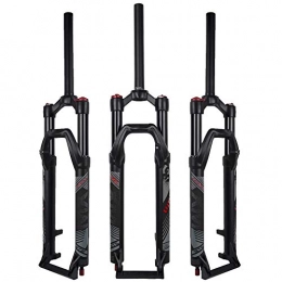 BOLANY Mountain Bike Fork BOLANY Air MTB Suspension Fork 26 / 27.5 / 29, Rebound Adjust Straight Tube 28.6mm QR 9mm Travel 120mm Manual / Crown Lockout Mountain Bike Forks, Ultralight Gas Shock XC Bicycle-Black, 27.5