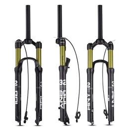 BOLANY Mountain Bike Fork BOLANY Bike Suspension Fork MTB Bicycle Magnesium Alloy Suspension Front Fork 26 / 27.5 / 29 inch, 120mm Straight Steerer and Tapered Steerer Air Fork (Manual Lockout - Remote Lockout)