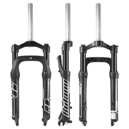 BOLANY Spares BOLANY Fat Tire MTB Suspension Fork, 20 / 26 x 4.0 inch 1 1 / 8 Straight Tube 100mm Travel Spacing Hub 135mm Manual Lockout 9mm QR Oil Spring Front Forks, fit Snow Beach XC Mountain Bike