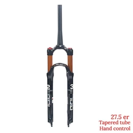 BOLANY Spares BOLANY Mountain Bike Front Fork，26 / 27.5 / 29 inch Suspension MTB Gas Fork ，Smart Lock Out Damping Adjust 100mm Travel Straight / Tapered Tube Bicycle Front Fork (27.5er, Tapered tube hand control)