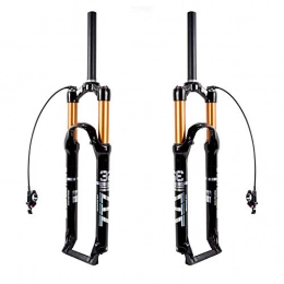 BOLANY Spares Bolany MTB Fork Mountain Bike Suspension Fork，26 / 27.5 / 29 inch Air Mountain Bike Suspension Fork Suspension MTB Gas Fork 100mm Travel Straight / Tapered Tube Bicycle Front Fork (26, Straight-Remote)