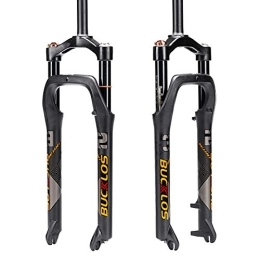 BUCKLOS Spares BUCKLOS 【US Stock 264.0 inch Fat Bike Air Suspension Fork 120mm Travel, Spacing Hub 135mm 28.6mm Straight Tube Crown Lockout 9mm QR Ultralight Front Forks, fit Snow Beach Mountain Bike