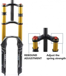 BZLLW Mountain Bike Fork BZLLW Bicycle Fork, MTB Bicycle Fork, Suspension Front Fork Shock Absorber Mountain Bike Aluminum Alloy Bicycle Accessories, Easy to Install, Black-27.5inch