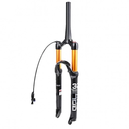 CAREXY Mountain Bike Fork CAREXY MTB Bicycle Suspension Fork, 26 / 27.5 / 29 Inch Cycling Air Suspension Fork with Rebound Adjustment Straight / Tapered Manual / Remote Front Forks, Tapered Remote, 27.5