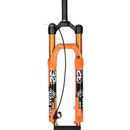 CEmeLi Mountain Bike Fork CEmeLi 26 27 29 In Suspension Air Fork 100mm Travel 1-1 / 8" Straight Tube Mountain Bike Forks Remote Lockout 9 * 100mm QR Bicycle Front Fork Magnesium+Aluminum Alloy (Orange 29")