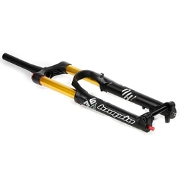 CEmeLi Mountain Bike Fork CEmeLi Mountain Bike AM Suspension Fork 27.5 29 Inch Travel 180mm Thru Axle 15x110mm, 1-1 / 2" Tapered Tube Manual Lockout with Damping Adjustment Bicycle Front Fork Accessories (Gold 29")