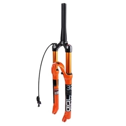 CEmeLi Mountain Bike Fork CEmeLi Suspension Mountain Bike Bicycle Fork Shoulder Control & Remote Lockout Air Fork 26 27.5 29 Inch Tapered - Orange (Remote Lock Out 29 inch)