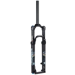 CHICTI Mountain Bike Fork CHICTI 26inch Suspension Forks, 1-1 / 8" MTB Mountain Bike Shock Fork Aluminum Alloy Cone Disc Brake Damping Adjustment Travel 100mm Cycling (Color : A, Size : 29inch)