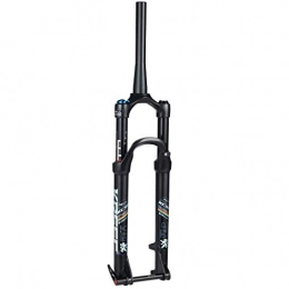 CHICTI Mountain Bike Fork CHICTI 26inch Suspension Forks, 1-1 / 8" MTB Mountain Bike Shock Fork Aluminum Alloy Cone Disc Brake Damping Adjustment Travel 100mm Cycling (Color : B, Size : 26inch)