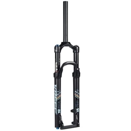 CHICTI Spares CHICTI 26inch Suspension Forks, 1-1 / 8" MTB Mountain Bike Shock Fork Aluminum Alloy Disc Brake Damping Adjustment Travel 100mm Cycling (Color : Black, Size : 27.5inch)