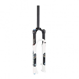 CHICTI Mountain Bike Fork CHICTI 26inch Suspension Forks, 1-1 / 8" MTB Mountain Bike Shock Fork Aluminum Alloy Disc Brake Damping Adjustment Travel 100mm Cycling (Color : White, Size : 27.5inch)
