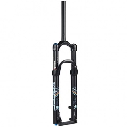 CHICTI Mountain Bike Fork CHICTI 27.5" 1-1 / 8" MTB Suspension Fork, Mountain Bike Aluminum Alloy Cone Disc Brake Damping Adjustment Travel 100mm Black Cycling (Color : B, Size : 27.5inch)