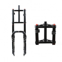 CHICTI Mountain Bike Fork CHICTI 680 20''*4.0'' 20 * 135MM Fat Fork Snow Beach Bike Fat Fork Shoulder OIL AIR Fork Magnesium Alloy Legs Bicycle Fork Parts (Size : 20 air fork)