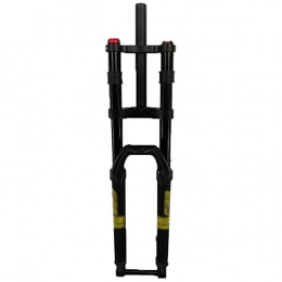 CHICTI Mountain Bike Fork CHICTI Front Fork, Suspension Fork, Shoulder-controlled Shock-absorbing Air Fork, 27.5 / 29 Inch 15mm Barrel Shaft Design Cycling (Color : Yellow, Size : 27.5inch)