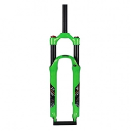 CHICTI Mountain Bike Fork CHICTI Straight Tube Air Fork, Disc Brake Suspension Fork, Mountain Bike Front Fork, Shoulder Control Design 26 / 27.5inch Cycling (Color : Green, Size : 26inch)
