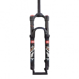 CHICTI Mountain Bike Fork CHICTI Suspension Fork, Pneumatic Front Fork Shock Absorber Front Fork, Mountain Bike Fork 26 / 27.5 / 29 Inch Cycling (Color : A, Size : 26inch)