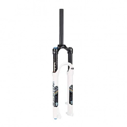 CHP Spares CHP 26inch Suspension Forks, 1-1 / 8" MTB Mountain Bike Shock Fork Aluminum Alloy Disc Brake Damping Adjustment Travel 100mm (Color : White, Size : 26inch)