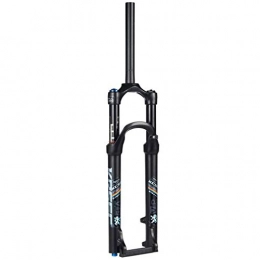 CHP Spares CHP 27.5" 1-1 / 8" MTB Suspension Fork, Mountain Bike Aluminum Alloy Cone Disc Brake Damping Adjustment Travel 100mm Black (Color : B, Size : 27.5inch)