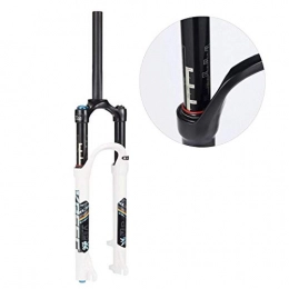 CHP Spares CHP Mountain Bike Suspension Fork 26 / 27.5 / 29 Inch Travel 120mm Air Fork Damping Adjustment Straight XC Bicycle QR Hand Control 1650g (Color : White, Size : 27.5in)
