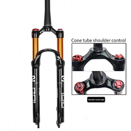 CHUDAN Mountain Bike Fork CHUDAN 26 / 27.5 / 29 mountain bike front fork, Disc brake Pneumatic shock absorption shoulder control 1-1 / 8"stroke 100mm, Ultralight magnesium alloy Cone tube / Straight tube, A, 29in