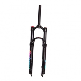 Colcolo Bike Suspesion Fork Alloy Threadless Mountain MTB Road Bicycle Remote Lockout Forks 220mm Travel Front Fork Parts Black - 26inch
