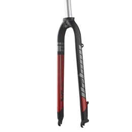 Colcolo Spares Colcolo Mountain Bike Front Fork 26 / 27.5 / 29" Straight Tube Aluminum Alloy 1-1 / 8" Lightweight MTB Bike Rigid Fork Mountain Road Fork, Black red