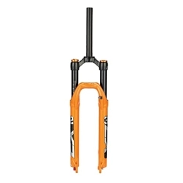 cvhtroe Mountain Bike Fork cvhtroe 26 / 27.5 / 29 Air MTB Suspension Fork, Rebound Adjust QR 9mm Travel 120mm Mountain Bike Forks, Ultralight Gas Shock XC Bicycle (Color : Orange, Size : Straight-ML)
