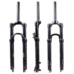CWGHH Mountain Bike Fork CWGHH 26 / 27.5 / 29 inch mountain bike fork, MTB front fork with double air chamber and rebound adjustment, 100mm travel, 28.6mm threadless steerer tube red-26 inch