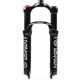 QHY Mountain Bike Fork Cycling Suspension forks MTB Bicycle Fork 26 / 27.5 / 29 Inch Mountain Bike Suspension Fork Air damping Straight 1-1 / 8" QR Disc Brake Travel 100mm (Color : A-Bright black, Size : 29+quot)