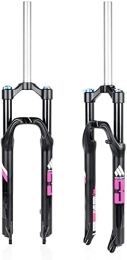 DACYS Spares DACYS Bicycle Suspension Fork MTB Bicycle Front Fork 26, 27.5 Inch Shoulder Control Lock Suspension Fork Shock Absorption Air Pressure Mtb Bicycle Suspension Fork (Color : Pink, Size : 27.5 inch)
