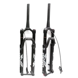 DFNBVDRR Spares DFNBVDRR 26 / 27.5 / 29'' MTB Air Suspension Fork Travel 100mm 1 1 / 8 Straight / Tapered Tube Mountain Bike Front Fork Manual / Remote Lockout Thru Axle 15x110mm (Color : Tapered RL, Size : 29'')