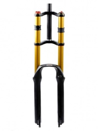 BSLBBZY Mountain Bike Fork DH Downhill Suspension Fork 26 27.5 29 Inch Disc Brake Bicycle Fork MTB 1-1 / 8 1-1 / 2 Mountain Bike Fork 135mm Travel QR With Damping Ultra-lightweight MTB Front Fork ( Color : B-GOLD , Size : 26IN )