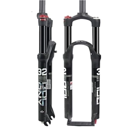 DHMKL Spares DHMKL 26 / 27.5 / 29 Inch Mountain Bike Front Fork Bicycle MTB Fork, Air Fork / Dual Air Chamber Fork / Stroke 100mm / Opening 100mm / Straight Tube 28.6 * 220mm / 38mm Aluminum Alloy Fork Legs