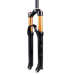 DHMKL Spares DHMKL 26 / 27.5 / 29 Inches Mountain Bike Front Fork, Air Fork / Adjustable Damping / Opening 100MM / Stroke 100mm / Straight Tube / Cone Canal / 32mm Golden Inner Tube / 9mm Fork Feet