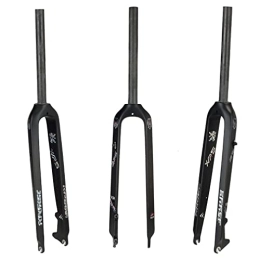 DHMKL Spares DHMKL 26 / 27.5 / 29 Inches Mountain Bike Front Fork MTB Fork, Mountain Bike Hard Fork / Disc Brake / Straight Tube 28.6 * 300mm / Opening 100mm / Shoulder Height 40mm / Fork Foot 9mm