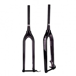 DHMKL Spares DHMKL 27.5 / 29 Inch Bicycle Front Fork, Carbon Fiber Front Fork / Hard Fork / Opening 100mm / Cone Tube 28.6 * 39.8 * 300mm / Suitable For Mountain Bikes / Road Bikes / Black